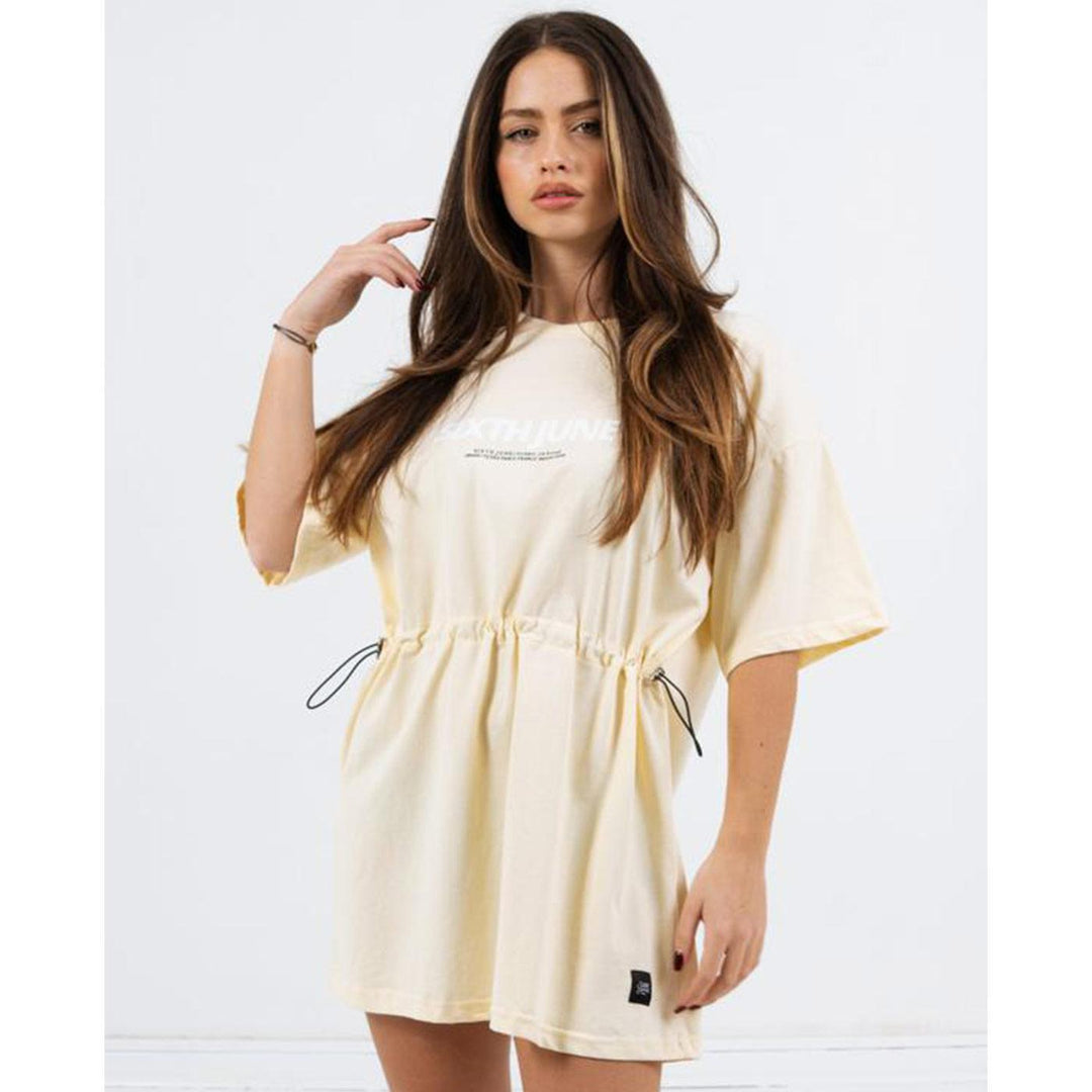 String Elastic Dress (Yellow) | Sixth June