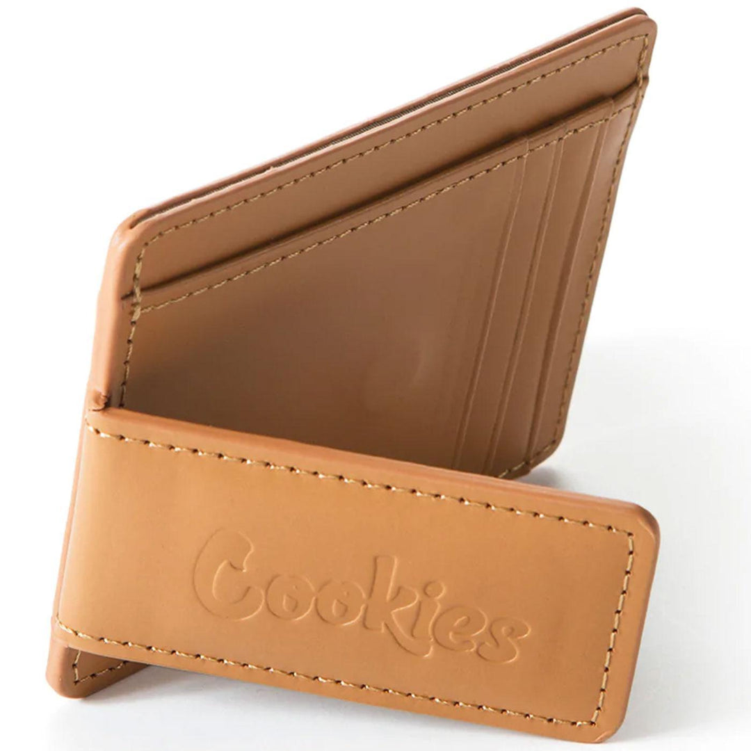 Big Chips &amp; Cookies Money Clip Leather Card Holder (Brown) New