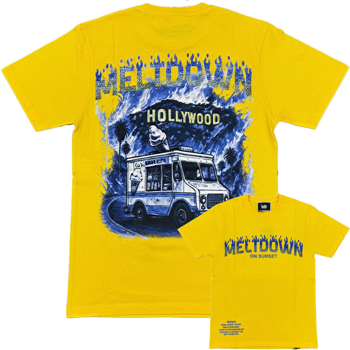 Meltdown Regular Rhinestone Tee (Yellow)