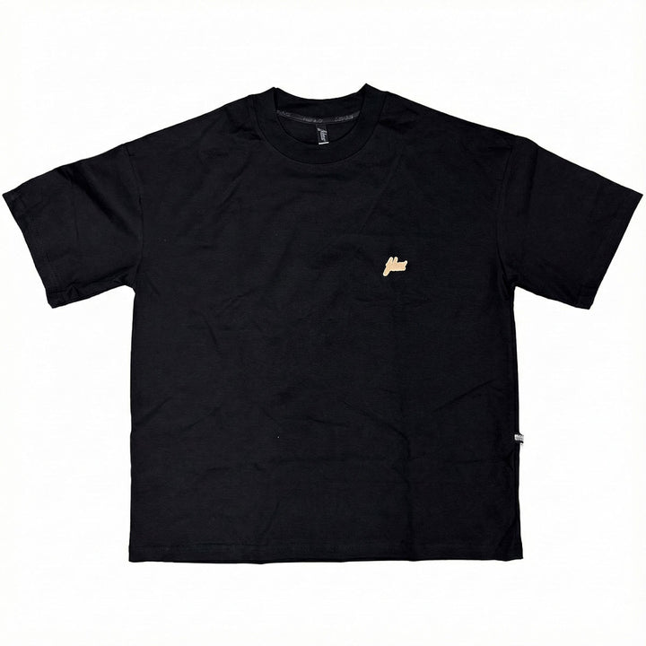 Silicone Logo Oversize Tee (Black / Beige)