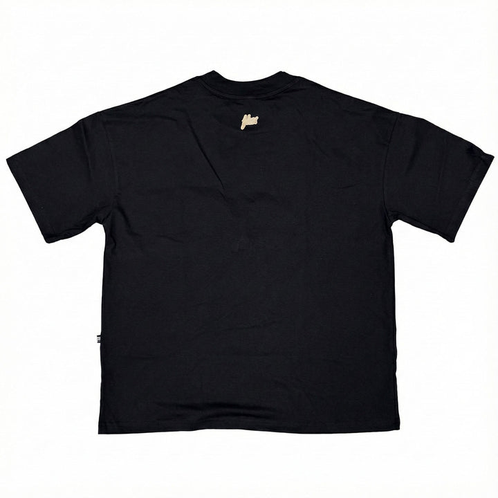Silicone Logo Oversize Tee (Black / Beige)