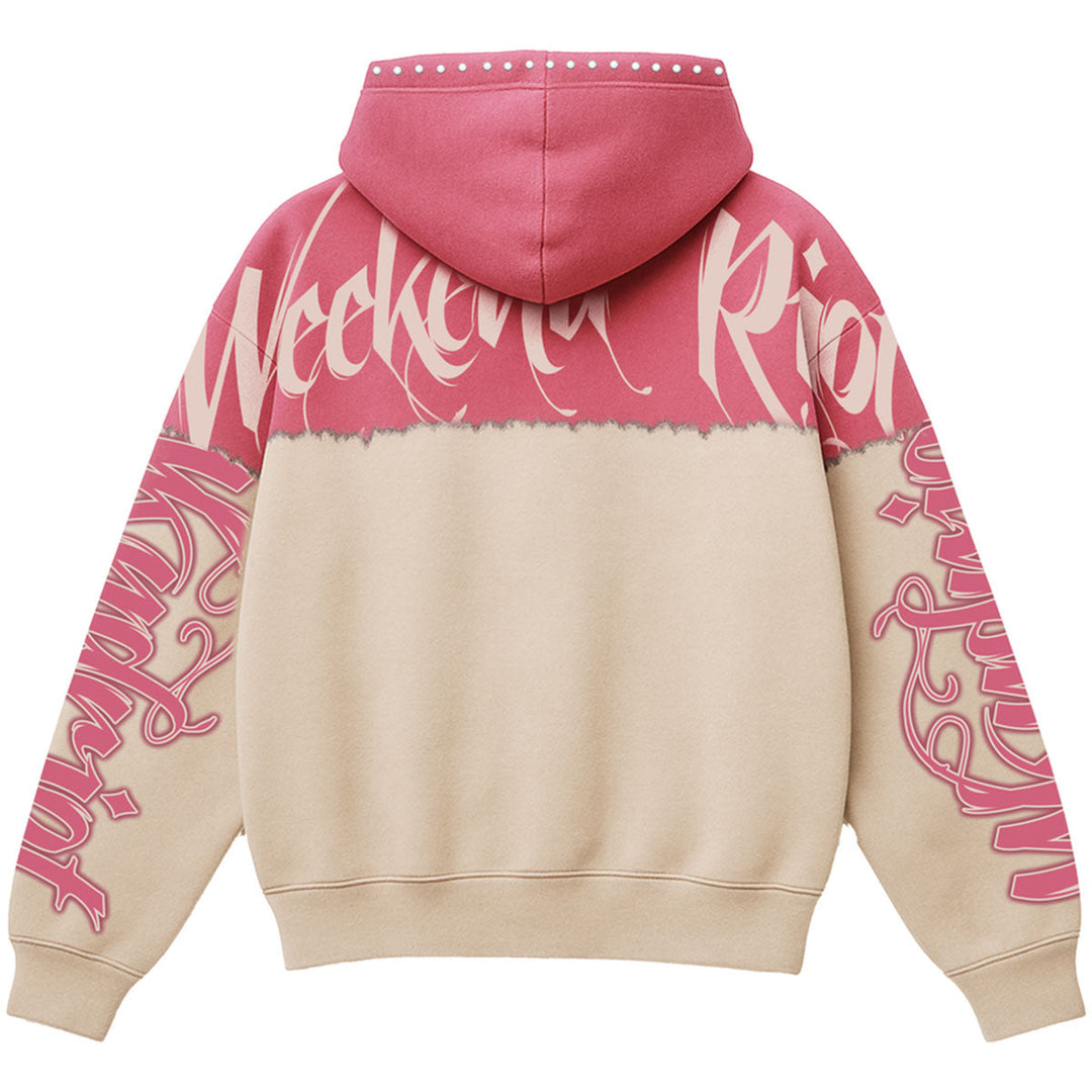 Top Notch Rhinestone Hoodie (Pink)